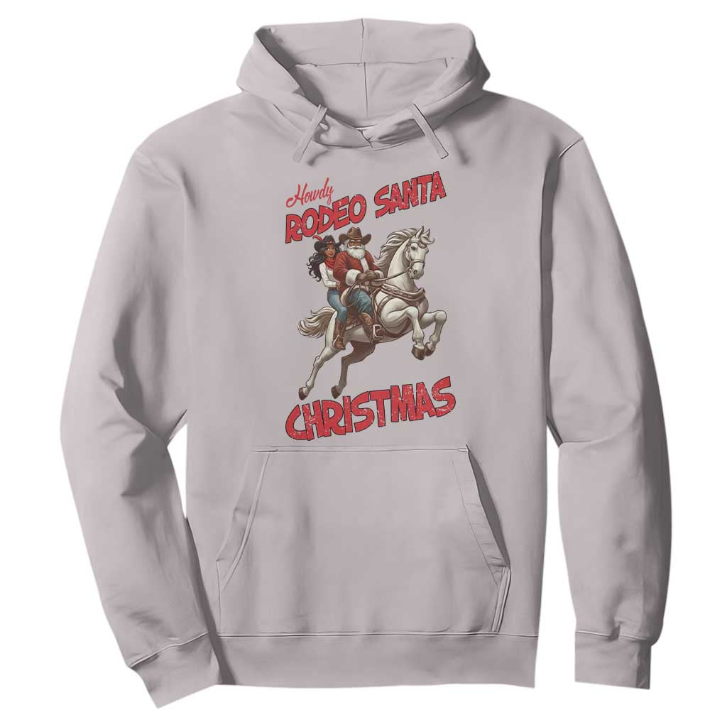 Black Cowboy Santa Christmas Hoodie African American Western - African Pride