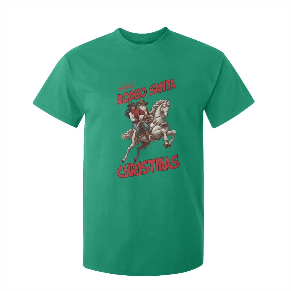 Black Cowboy Santa Christmas T Shirt For Kid African American Western - African Pride