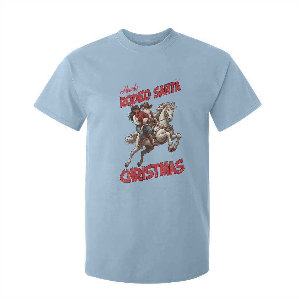 Black Cowboy Santa Christmas T Shirt For Kid African American Western - African Pride