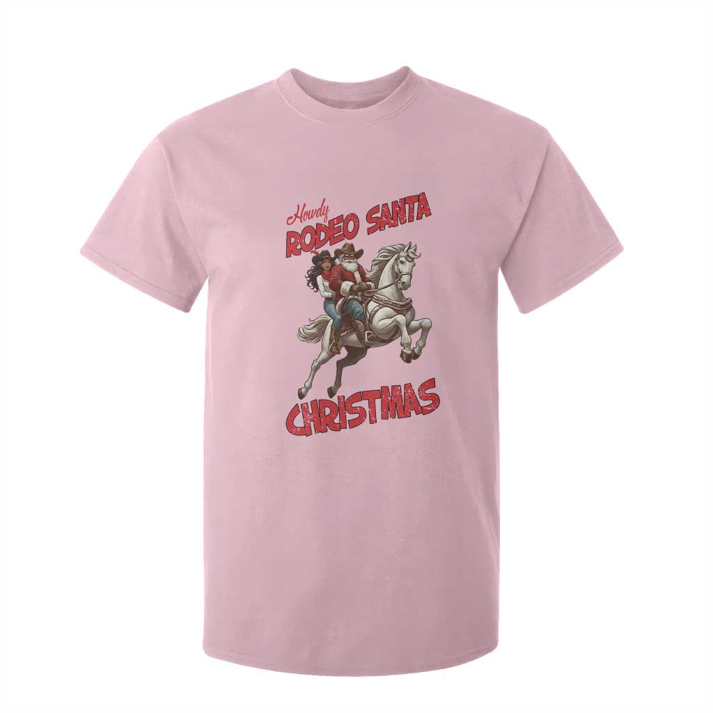 Black Cowboy Santa Christmas T Shirt For Kid African American Western - African Pride