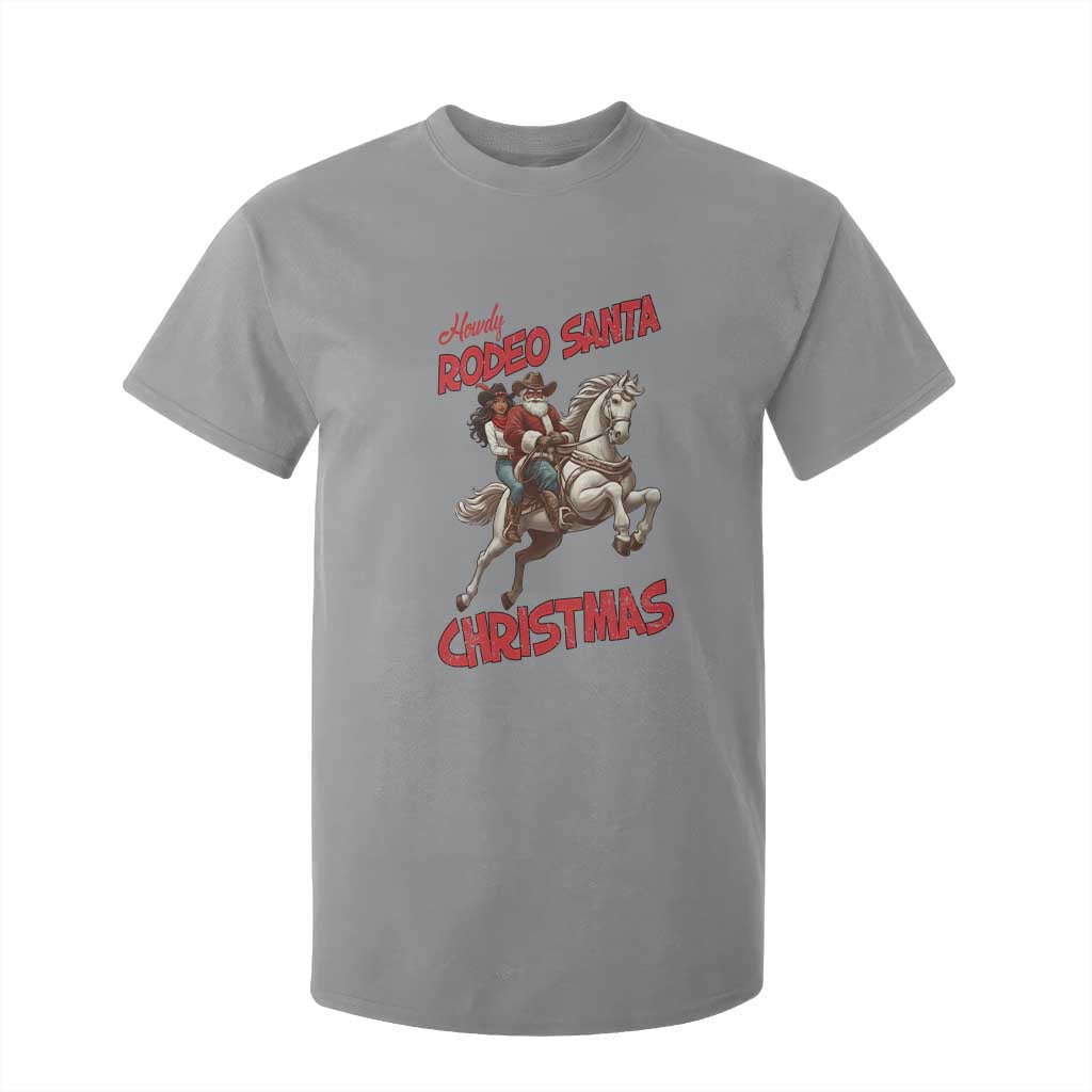 Black Cowboy Santa Christmas T Shirt For Kid African American Western - African Pride