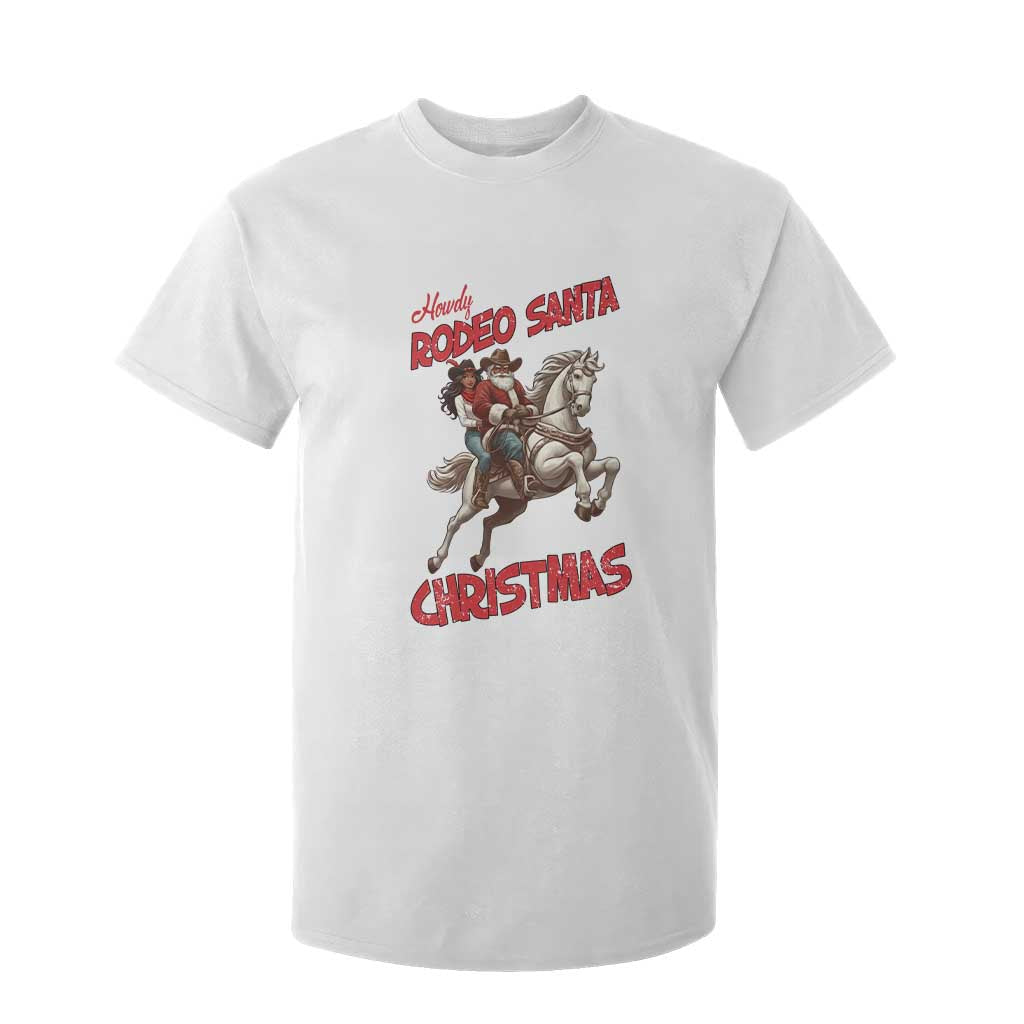 Black Cowboy Santa Christmas T Shirt For Kid African American Western - African Pride