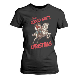 Black Cowboy Santa Christmas T Shirt For Women African American Western - African Pride