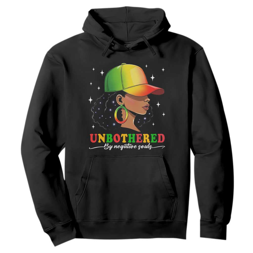 Afro African American Hoodie Unbothered By Negative Souls Black Sassy Queen