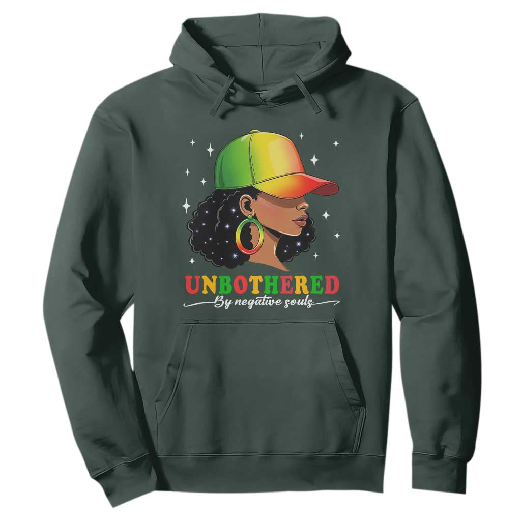 Afro African American Hoodie Unbothered By Negative Souls Black Sassy Queen