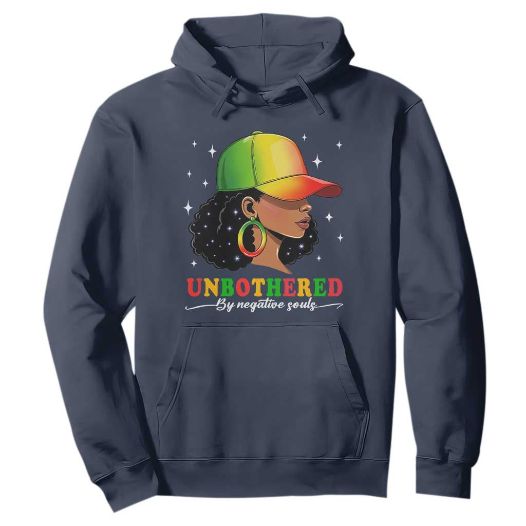 Afro African American Hoodie Unbothered By Negative Souls Black Sassy Queen