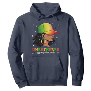 Afro African American Hoodie Unbothered By Negative Souls Black Sassy Queen