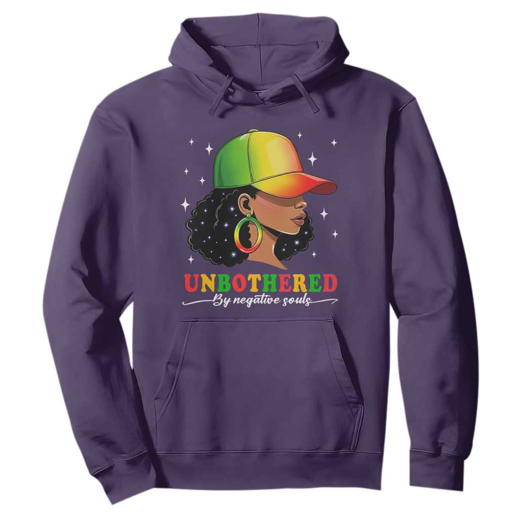 Afro African American Hoodie Unbothered By Negative Souls Black Sassy Queen