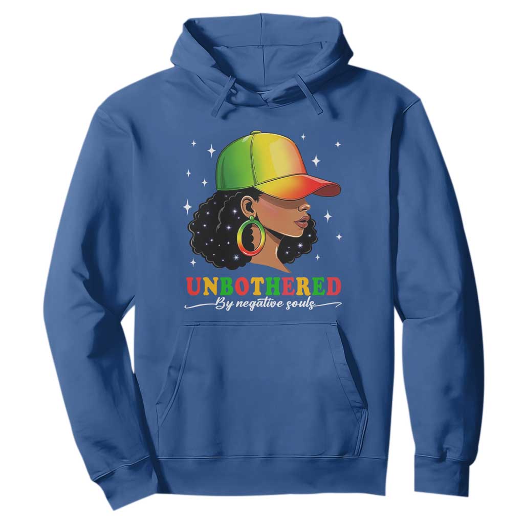 Afro African American Hoodie Unbothered By Negative Souls Black Sassy Queen