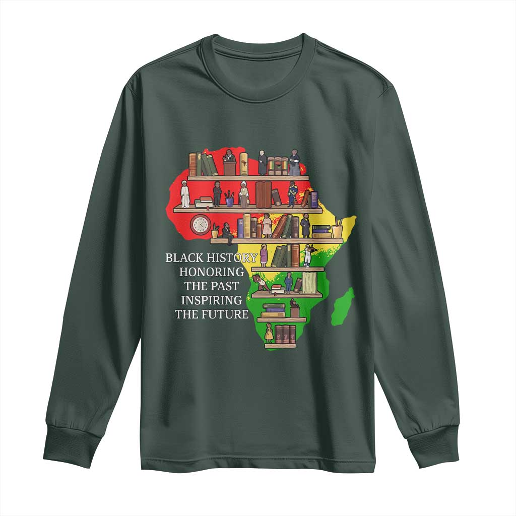 Black History Teacher Long Sleeve Shirt Black History Honoring The Past Inspiring The Future
