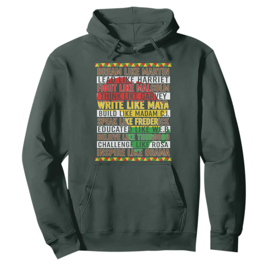 Black History Month Hoodie Dream Like Martin Lead Like Harriet
