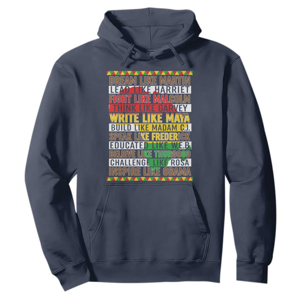 Black History Month Hoodie Dream Like Martin Lead Like Harriet