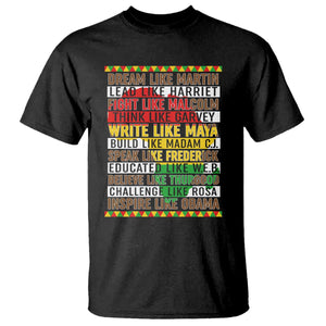 Black History Month T Shirt Dream Like Martin Lead Like Harriet