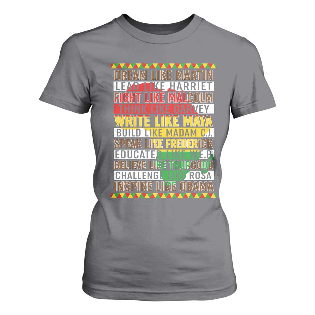 Black History Month T Shirt For Women Dream Like Martin Lead Like Harriet