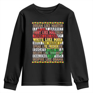 Black History Month Youth Sweatshirt Dream Like Martin Lead Like Harriet
