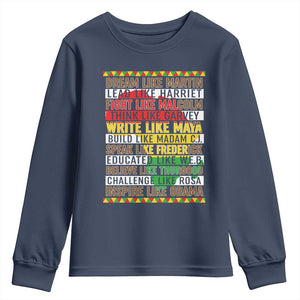 Black History Month Youth Sweatshirt Dream Like Martin Lead Like Harriet