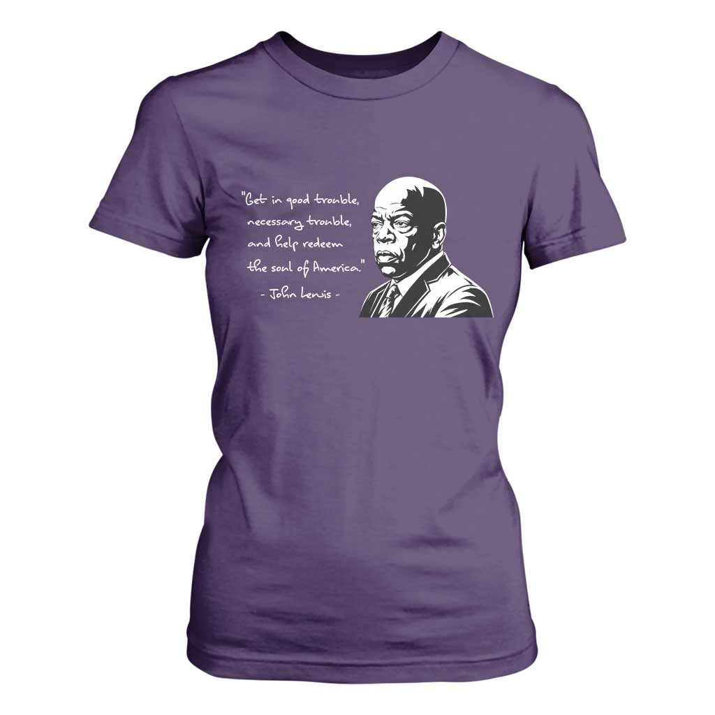 John Lewis Quote T Shirt For Women Black History Good Trouble
