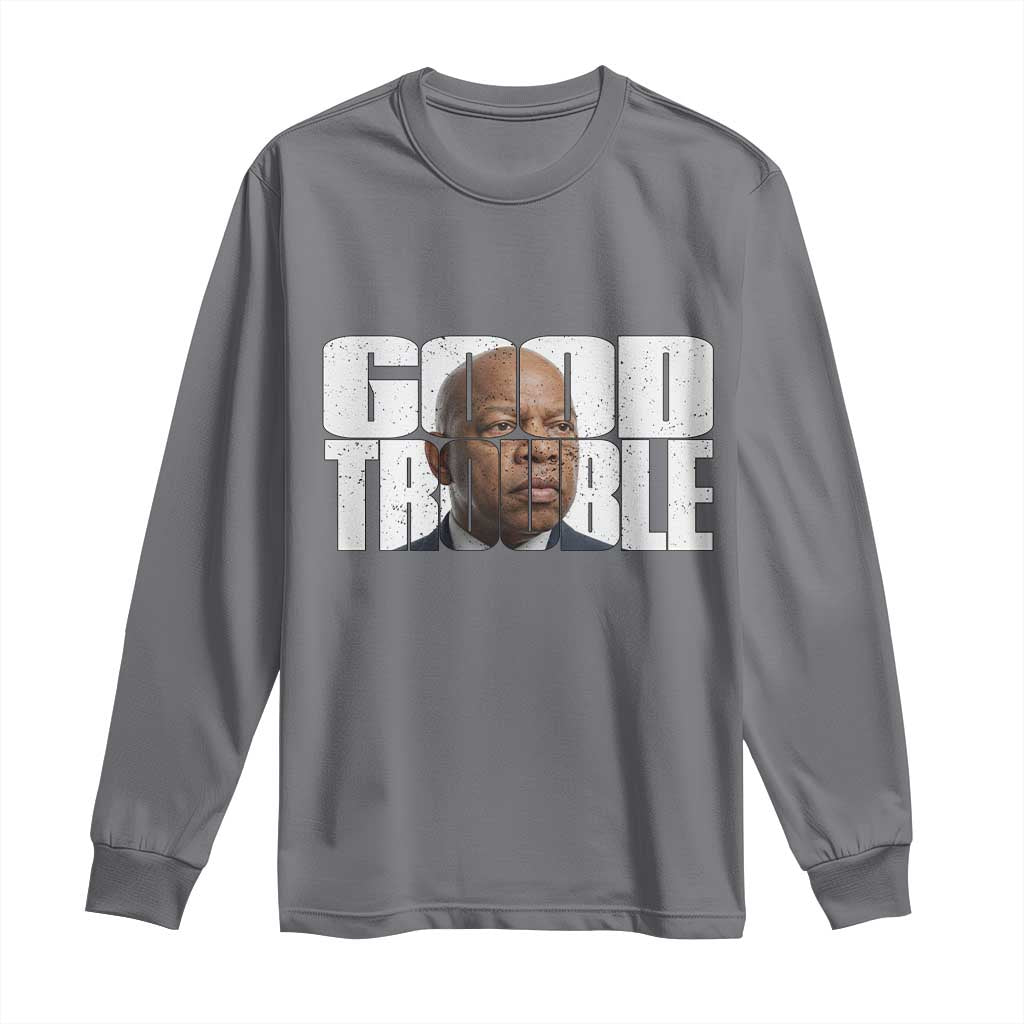 John Lewis Quote Affrican American Long Sleeve Shirt Black History Good Trouble