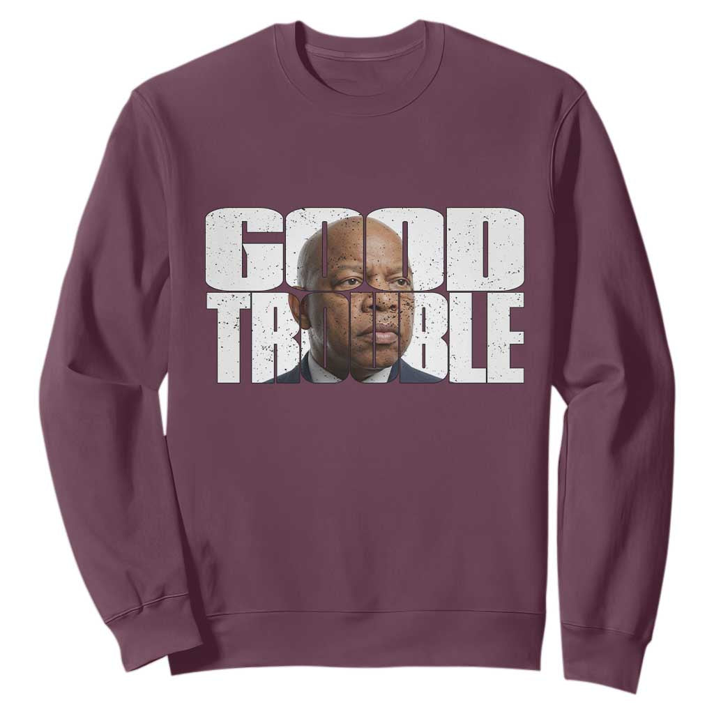 John Lewis Quote Affrican American Sweatshirt Black History Good Trouble