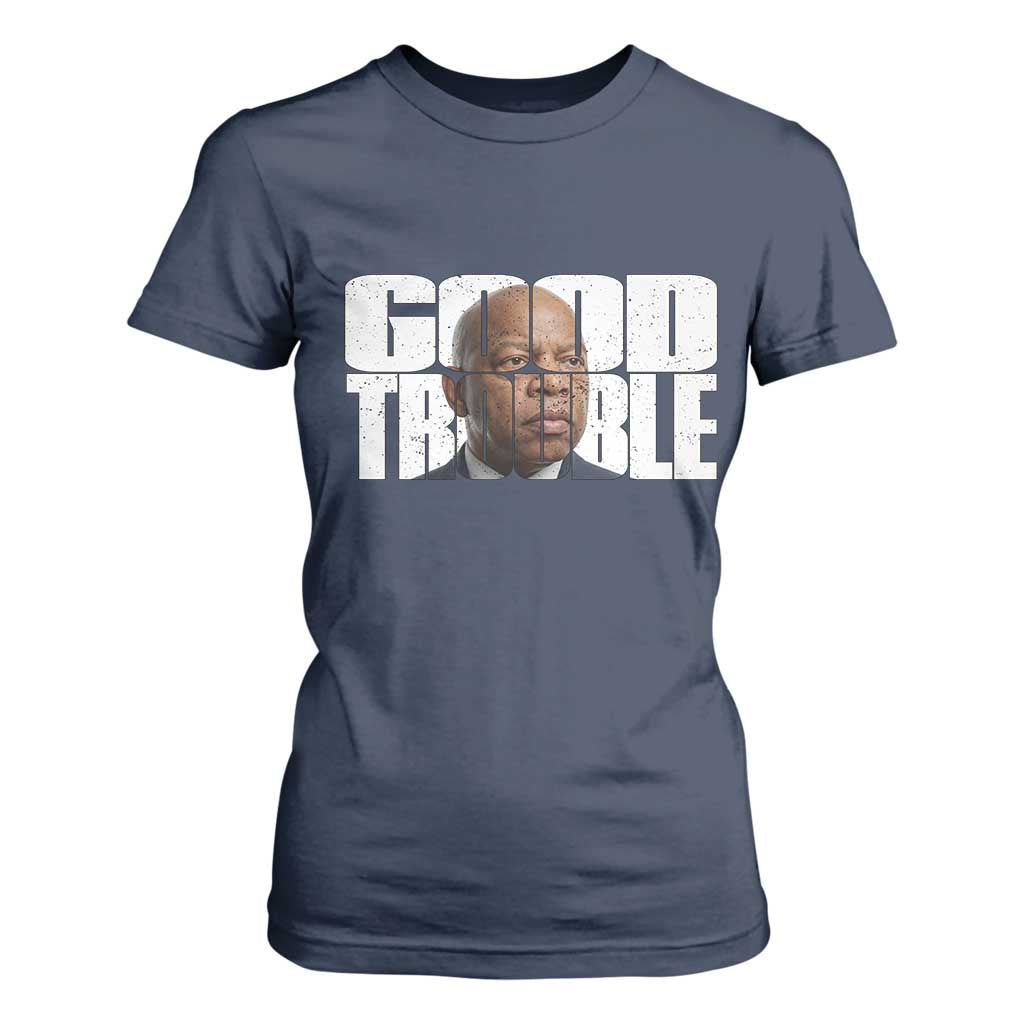 John Lewis Quote Affrican American T Shirt For Women Black History Good Trouble