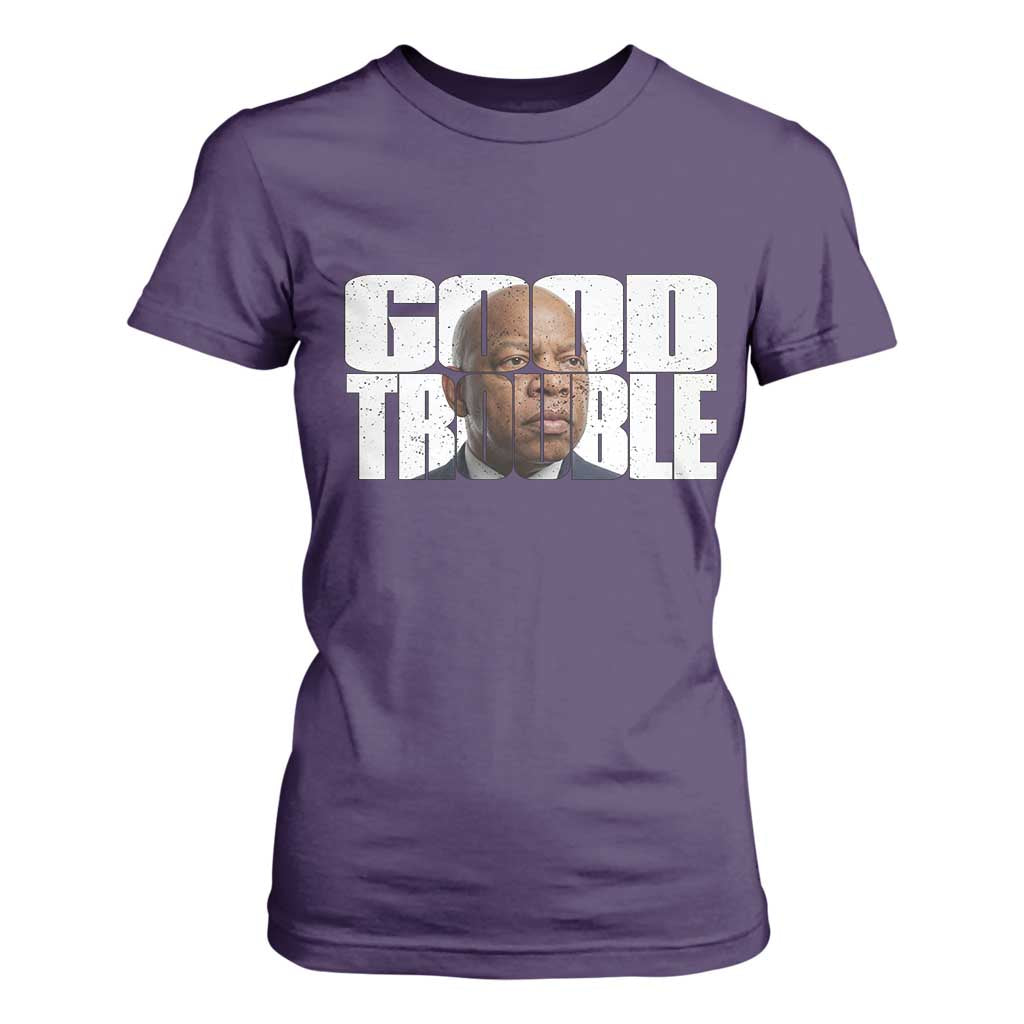 John Lewis Quote Affrican American T Shirt For Women Black History Good Trouble