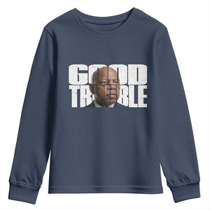 John Lewis Quote Affrican American Youth Sweatshirt Black History Good Trouble