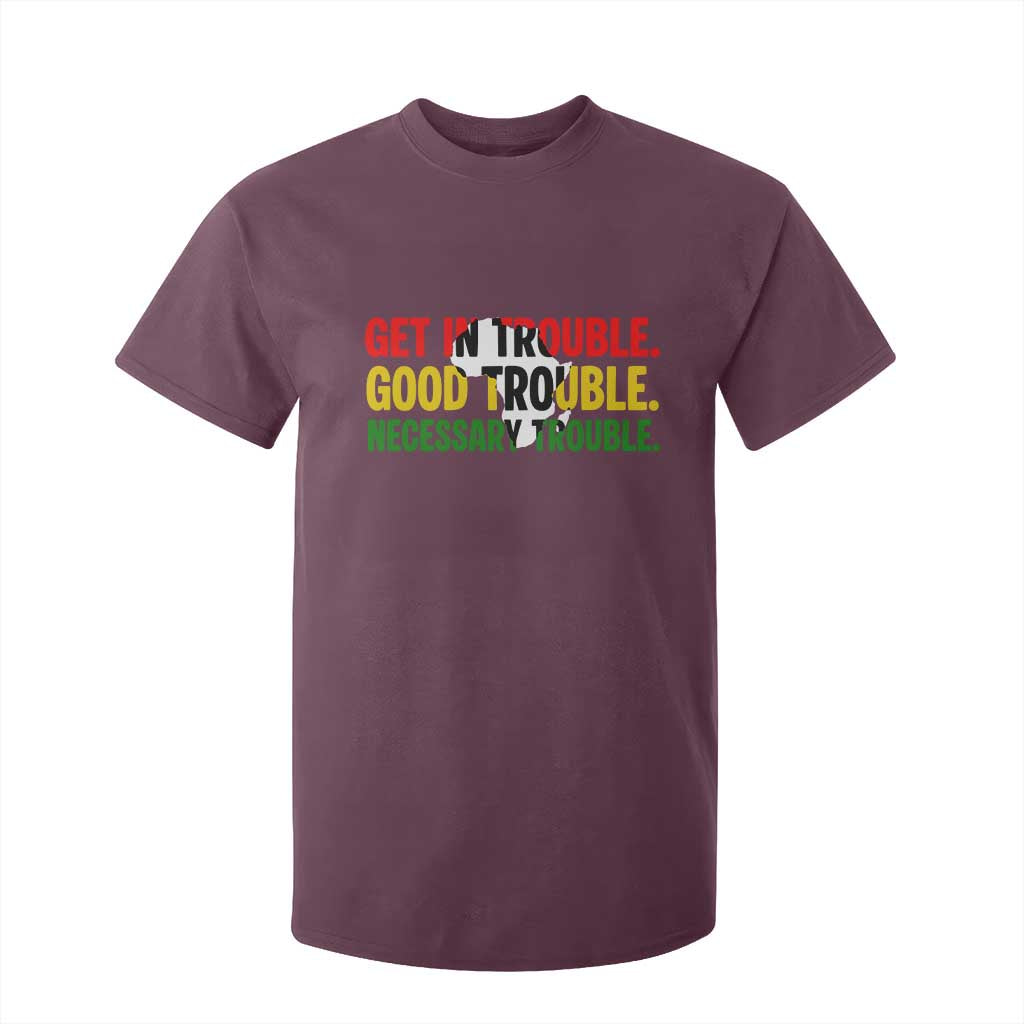 John Lewis Quote Affrican American T Shirt For Kid Get in Good Necessary Trouble