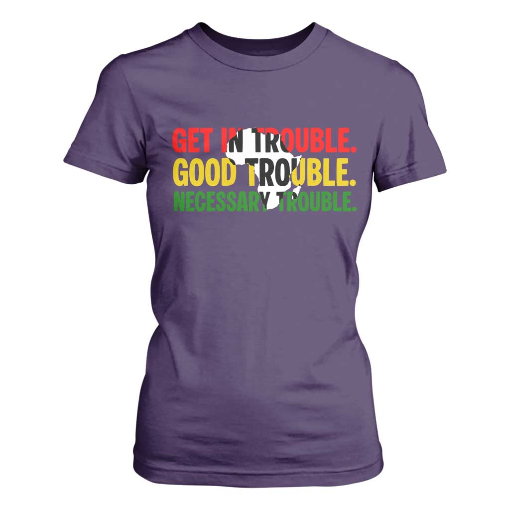 John Lewis Quote Affrican American T Shirt For Women Get in Good Necessary Trouble