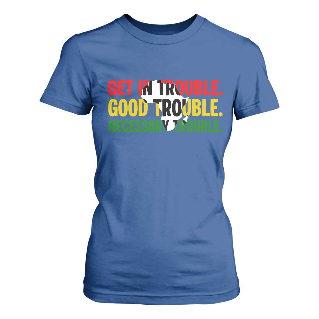 John Lewis Quote Affrican American T Shirt For Women Get in Good Necessary Trouble