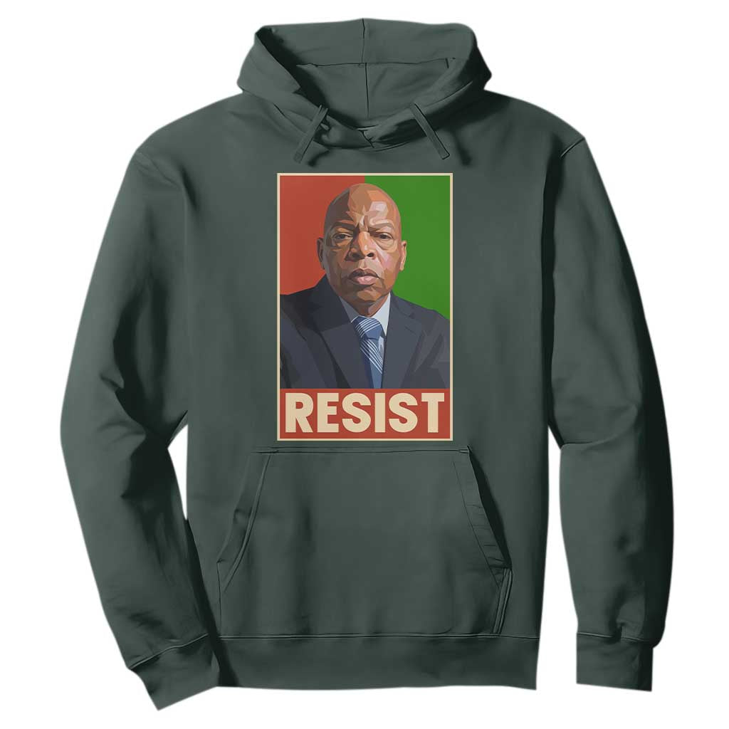 Resist Protest Civil Rights Hoodie John Lewis Black History