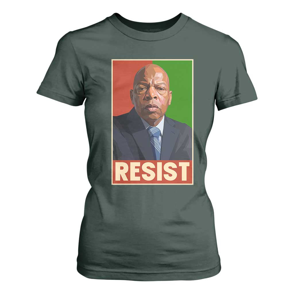 Resist Protest Civil Rights T Shirt For Women John Lewis Black History