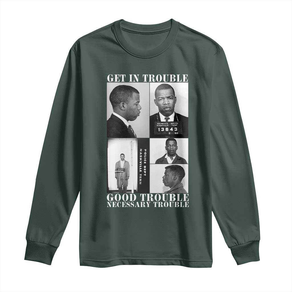 John Lewis Affrican American Long Sleeve Shirt Get in Good Necessary Trouble