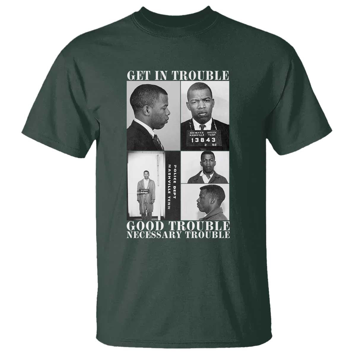 John Lewis Affrican American T Shirt Get in Good Necessary Trouble