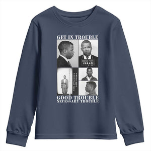 John Lewis Affrican American Youth Sweatshirt Get in Good Necessary Trouble