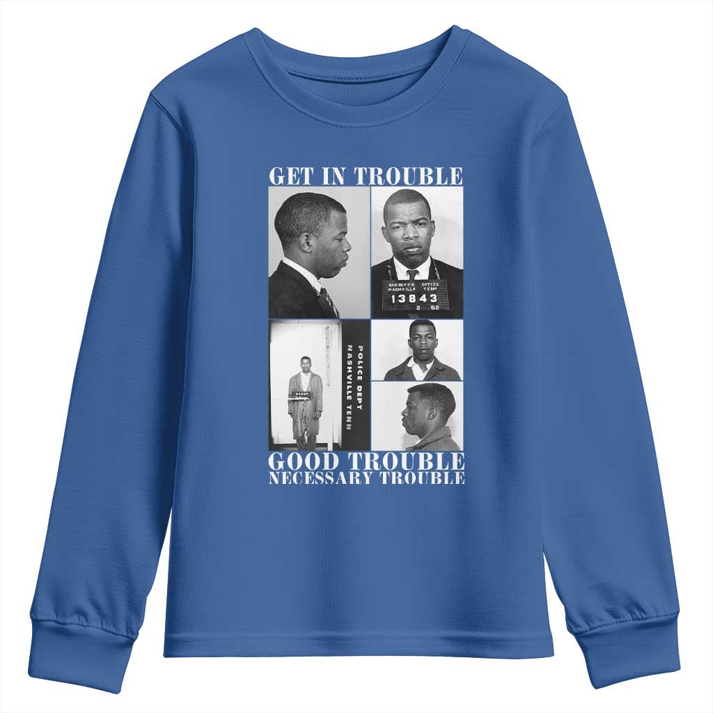 John Lewis Affrican American Youth Sweatshirt Get in Good Necessary Trouble