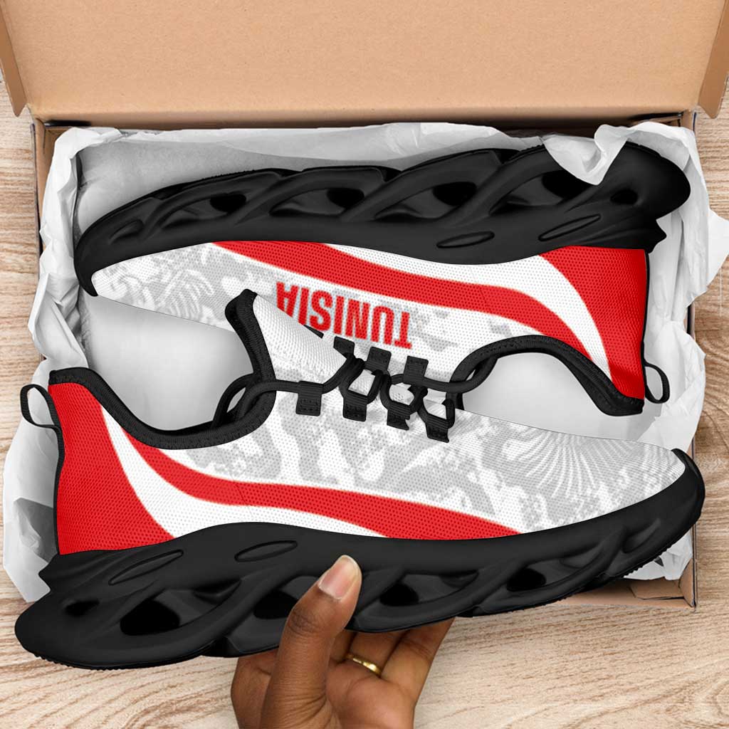 Tunisia 2026 Football Clunky Sneakers Eagles of Carthage Grunge Curve Stylized - African Pride