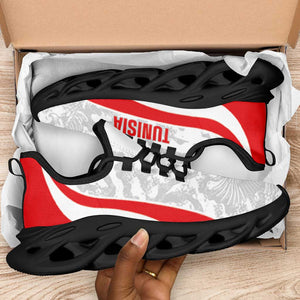 Tunisia 2026 Football Clunky Sneakers Eagles of Carthage Grunge Curve Stylized - African Pride