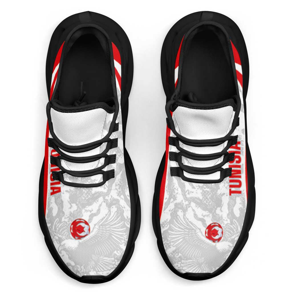 Tunisia 2026 Football Clunky Sneakers Eagles of Carthage Grunge Curve Stylized - African Pride