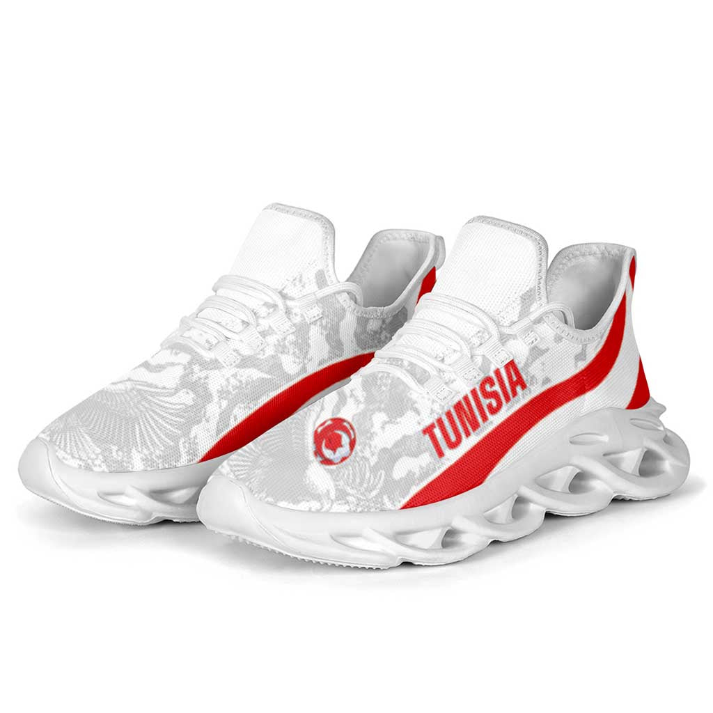 Tunisia 2026 Football Clunky Sneakers Eagles of Carthage Grunge Curve Stylized - African Pride