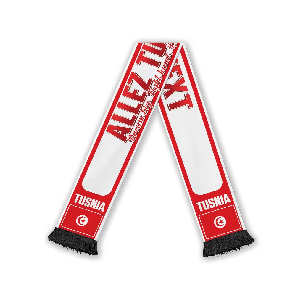 Tunisia 2026 Football Personalized Soccer Scarf Allez Tunisie