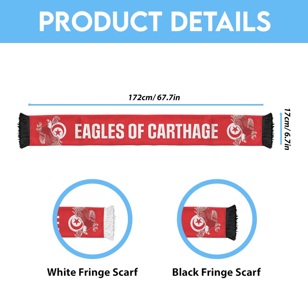 Tunisia 2026 Football Soccer Scarf Go Eagles of Carthage