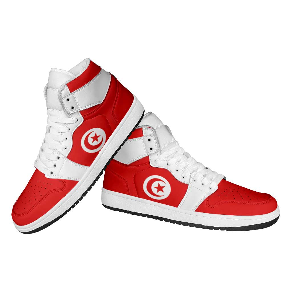 Tunisia High Sneakers AJ1 Classic National Flag Style - African Pride