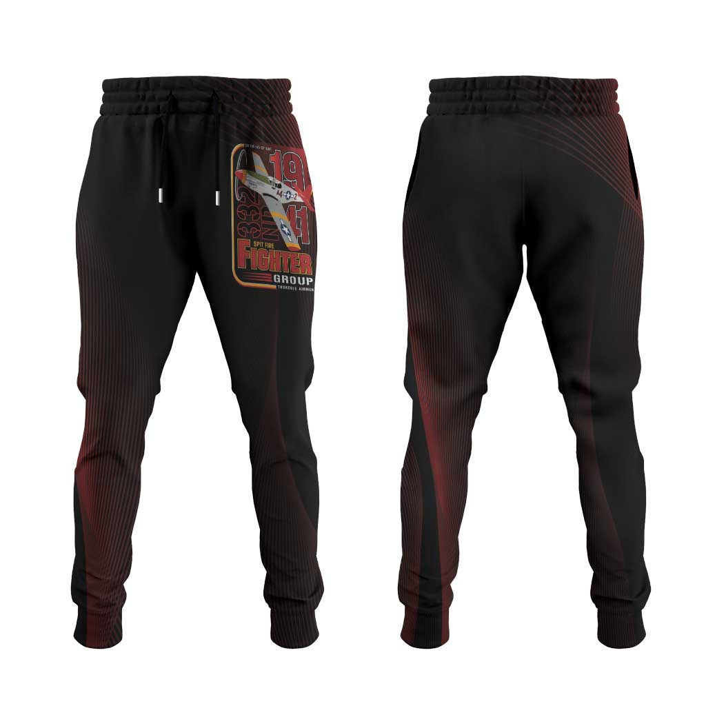 Tuskegee Airmen 332nd Fighter Group Jogger Pants Spit Fire - African Pride