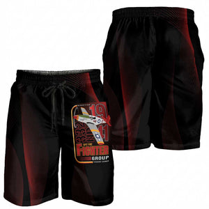 Tuskegee Airmen 332nd Fighter Group Shorts for Men Spit Fire - African Pride