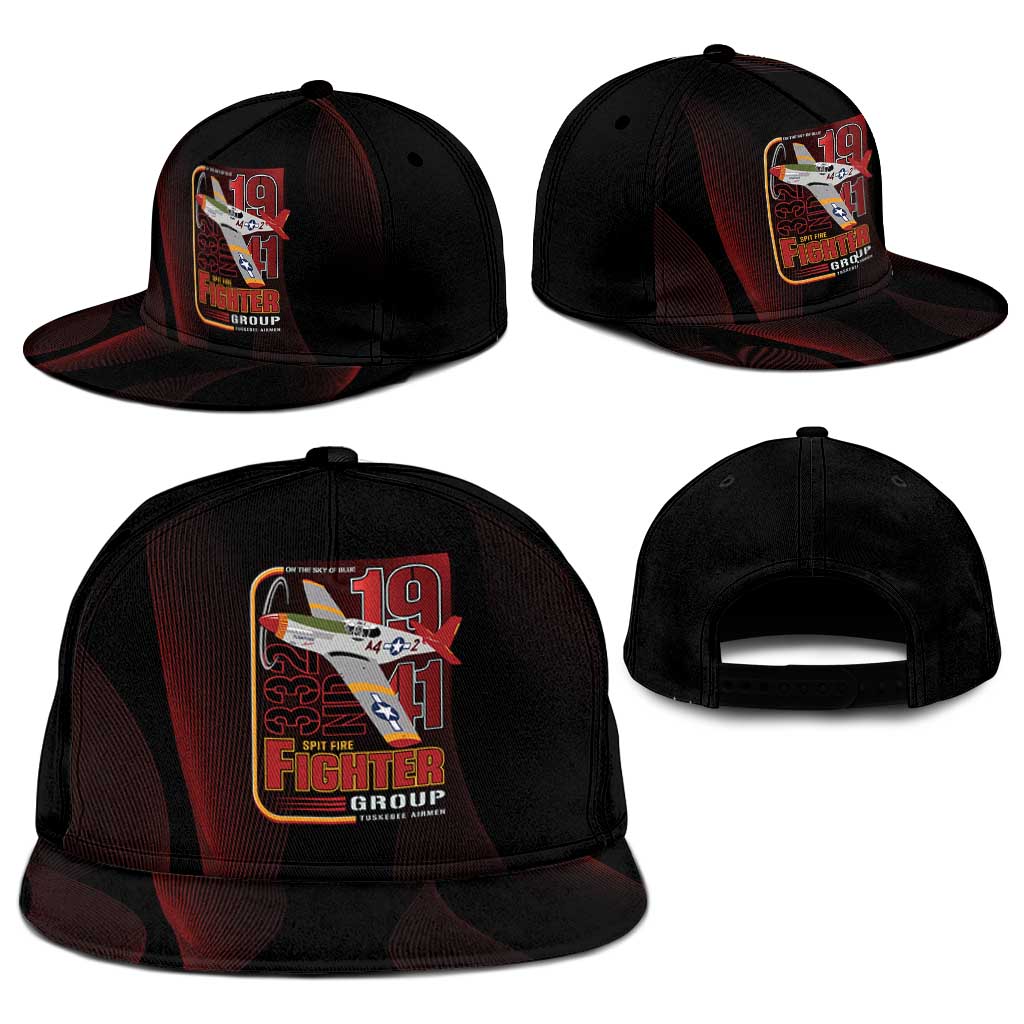 Tuskegee Airmen 332nd Fighter Group Snapback Cap Spit Fire - African Pride