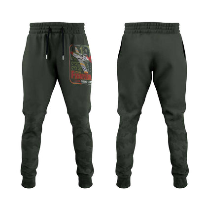 Tuskegee Airmen Camo Moss Green Jogger Pants 332nd Spit Fire - African Pride