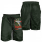 Tuskegee Airmen Camo Moss Green Shorts for Men 332nd Spit Fire - African Pride