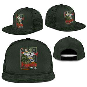 Tuskegee Airmen Camo Moss Green Snapback Cap 332nd Spit Fire - African Pride