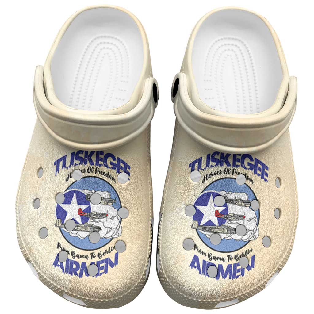 Tuskegee Airmen Red Tails Clogs Shoes Heroes Of Freedom Retro Style - African Pride