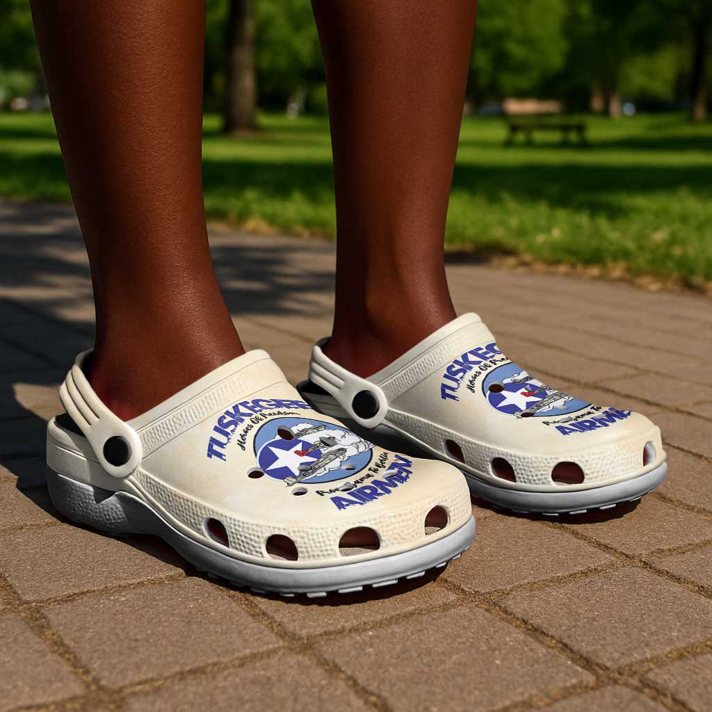 Tuskegee Airmen Red Tails Clogs Shoes Heroes Of Freedom Retro Style - African Pride